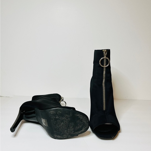 Zipper Peep-Toe Heel Boot - Picture 4 of 4